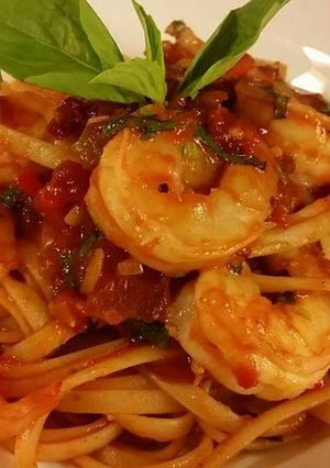 รูปของ พาสต้าซอสมะเขือเทศกุ้ง