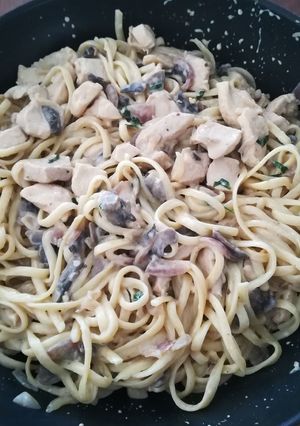 Une photo de Chicken Alfredo