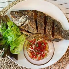 🧑🏽🍳🧑🏻🍳How To Fry The Perfect Crispy Fish Serve with Thai Chili Fish Sauce |ThaiChef Food A picture of 🧑🏽🍳🧑🏻🍳How To Fry The Perfect Crispy Fish Serve with Thai Chili Fish Sauce |ThaiChef Food.