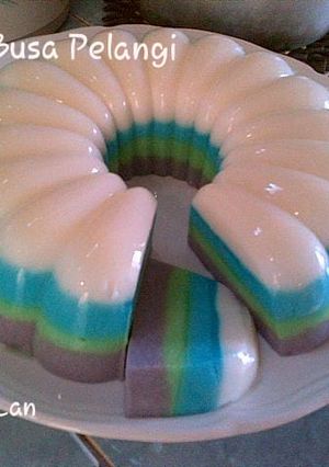 Foto resep Puding Busa Pelangi