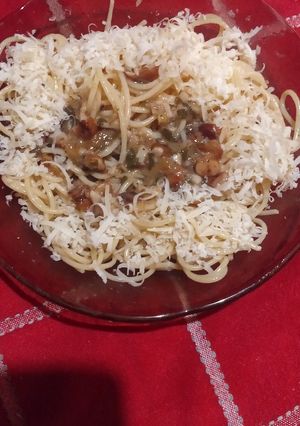Una foto de Pasta al limón con o sin almendras