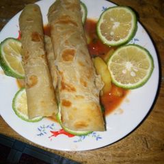 A picture of Chapatis and potatoes#authormarathon.