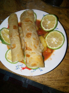 A picture of Chapatis and potatoes#authormarathon.