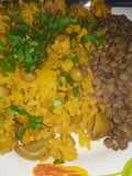 Arroz amarillo con champiñones y lentejas 🍛