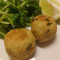 A picture of Polpette di orata e melanzana.