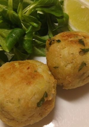 A picture of Polpette di orata e melanzana.