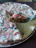 Tarta rápida de frutas con base de maní