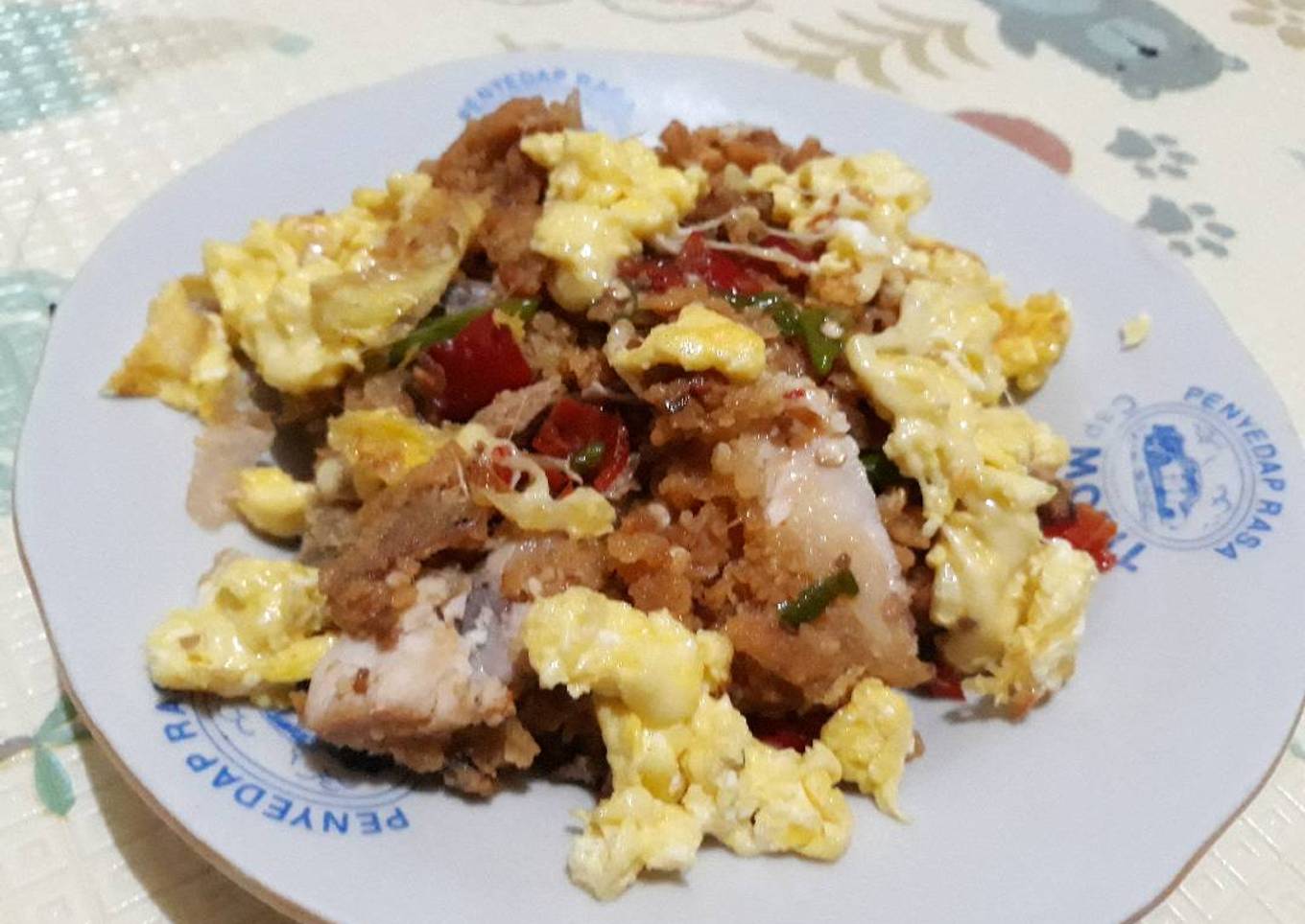 Ayam geprek telor mozarella