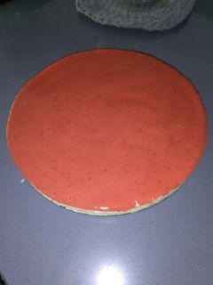Una foto de Tarta de queso y mermelada 🍓 sin horno