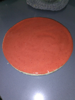 Una foto de Tarta de queso y mermelada 🍓 sin horno