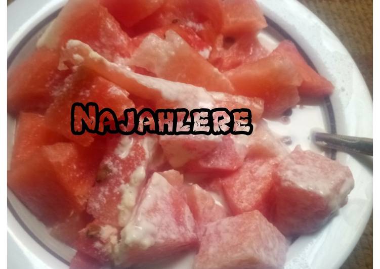 Easiest Way to Prepare Super Quick Homemade Watermelon and milk