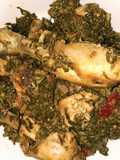 Flavourful Saraon saag with chicken (a north Indian cuisine)
