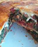 Tarta de hojas y pencas de remolacha