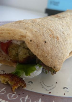 Una foto de Pita de falafel