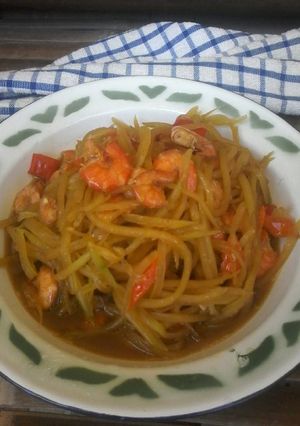 Foto resep Tumis Pepaya Muda Udang