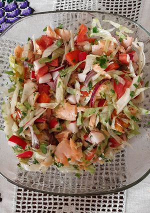 Una foto de Salpicón de salmón