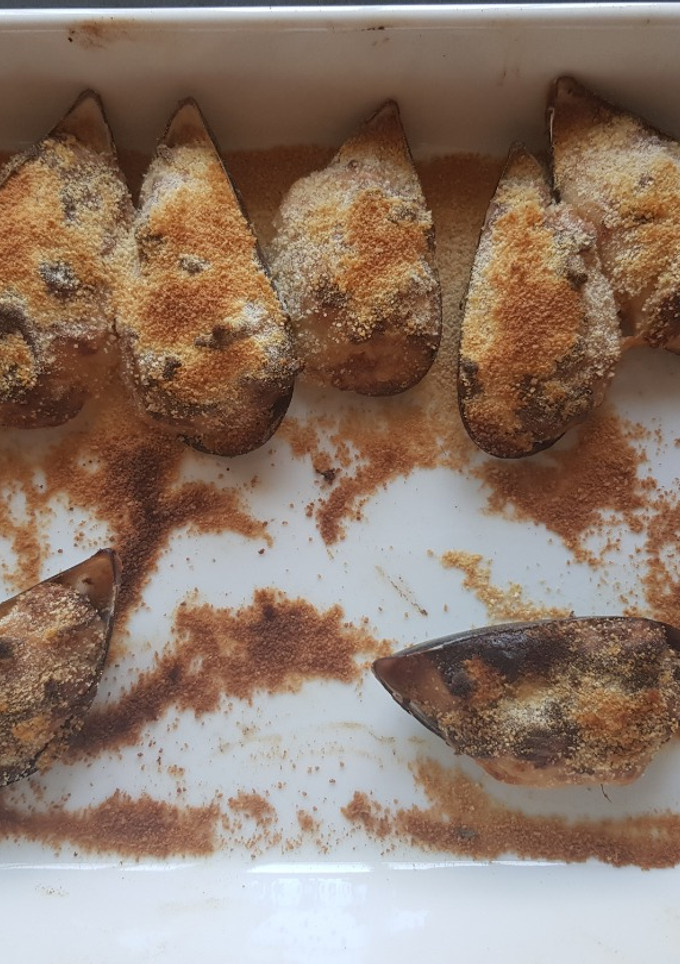 Una foto de Mejillones tigre al horno  19