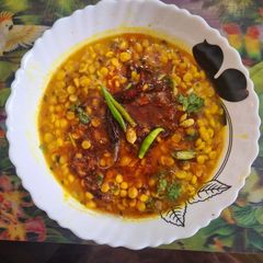 A picture of Roasted Bengal Gram or Chana Dal Tadka.