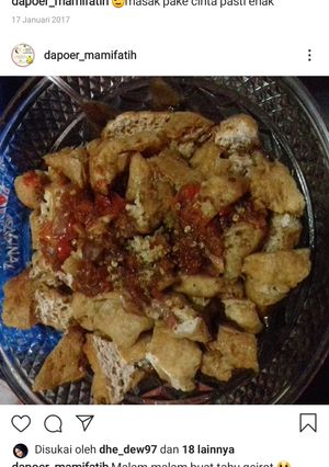 Foto resep Tahu gejrot ala mamifatih 👌