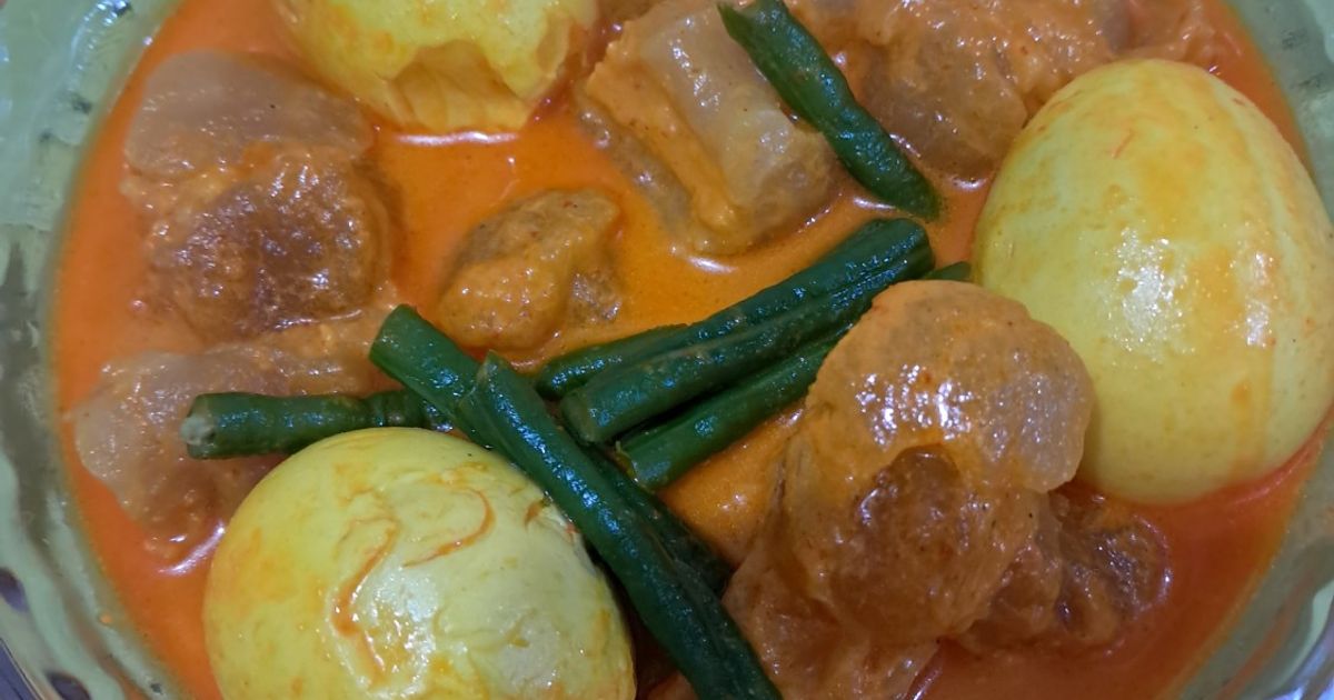 Gulai Urat Sapi, Telor & Kacang Panjang