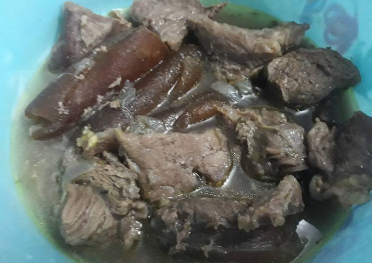Simple Way to Make Homemade Pomo and beef peppersoup Cooking Basics for Newbies