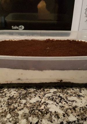 Una foto de Mousse de queso con Oreo y coco