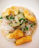 Bún cua chả mực ăn sáng