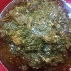 A picture of Afang soup.