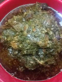 A picture of Afang soup.