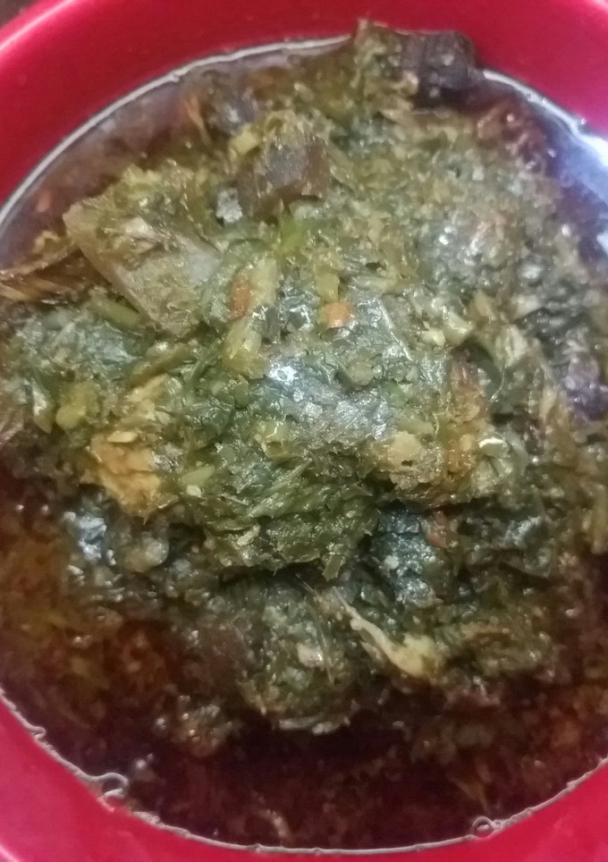 A picture of Afang soup.
