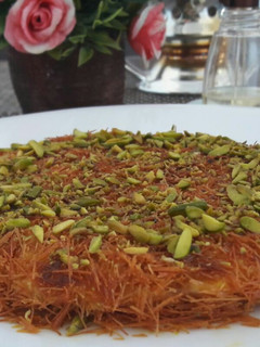 A picture of Kunafa (using vermicelli).