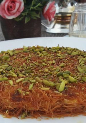 A picture of Kunafa (using vermicelli).