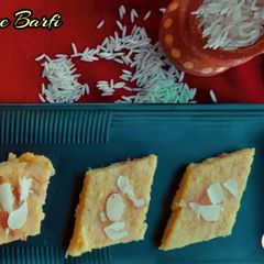 A picture of Leftover Rice Barfi.