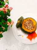 Steamed Quinoa Rice in Squash