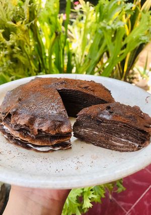 Foto resep Mille Crepes Oat Coklat