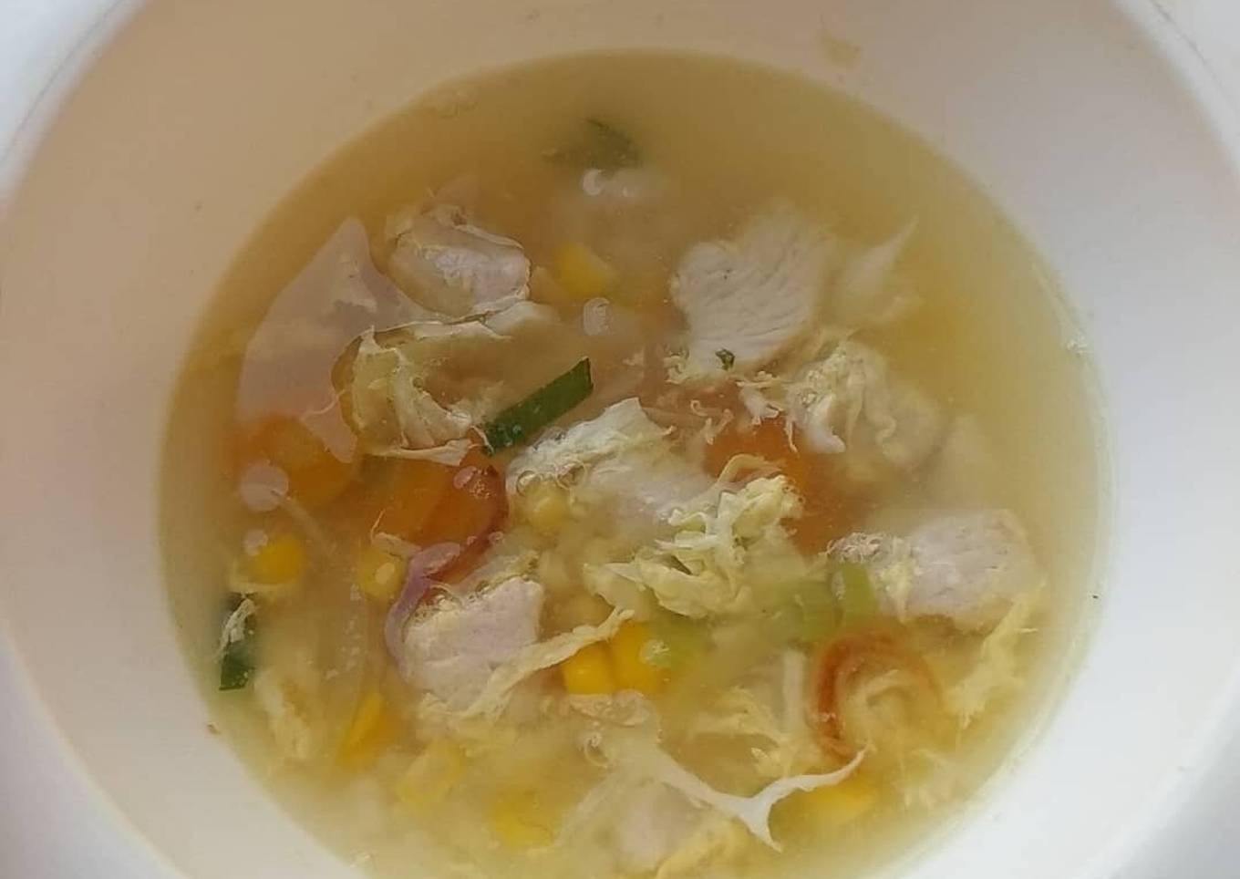 Sup Ayam Telur Jagung