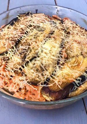 Une photo de Gratin d’aubergines et veau haché