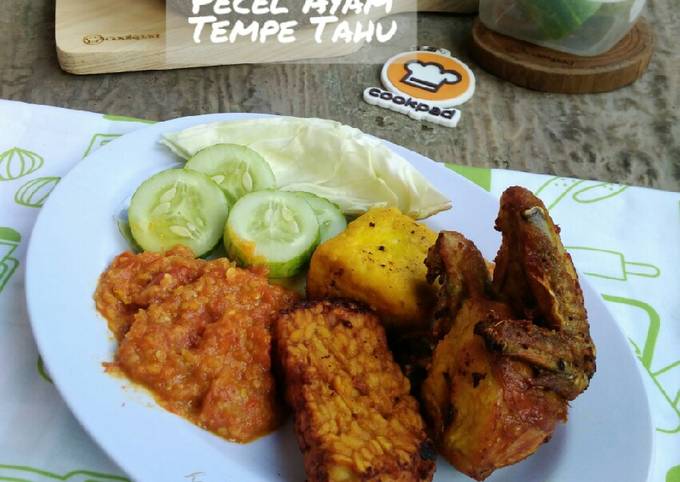 Resep Pecel Ayam Tempe Tahu Oleh Hadleny Kitchen Cookpad