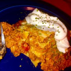 A picture of Easy enchilada “lasagna” casserole.