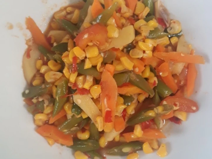 Langkah Mudah untuk Membikin Resep Tumis sayur buncis wortel kentang jagung yang Bisa Manjain Lidah Anti Ribet, Lezat