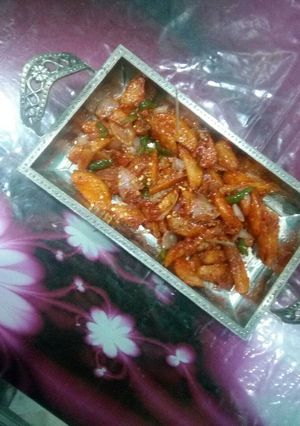 A picture of Honey chilli potato.