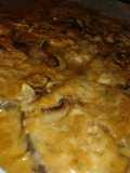 Bagre En salsa Marinera con Reducción de Champiñones al Ajillo