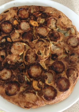A picture of Bangers and Mush Omelette.