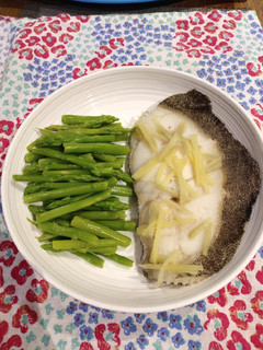 A picture of Steam Halibut Fish.