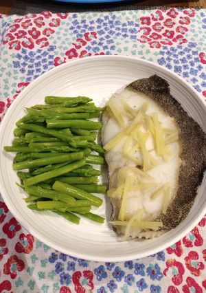A picture of Steam Halibut Fish.