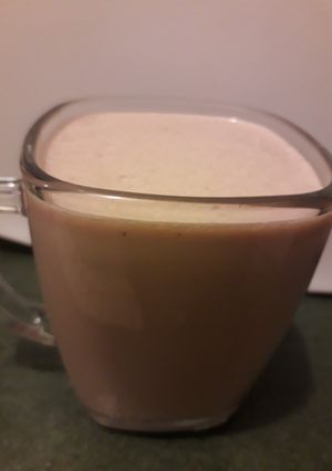 Una foto de Licuado de chocolate con plátano