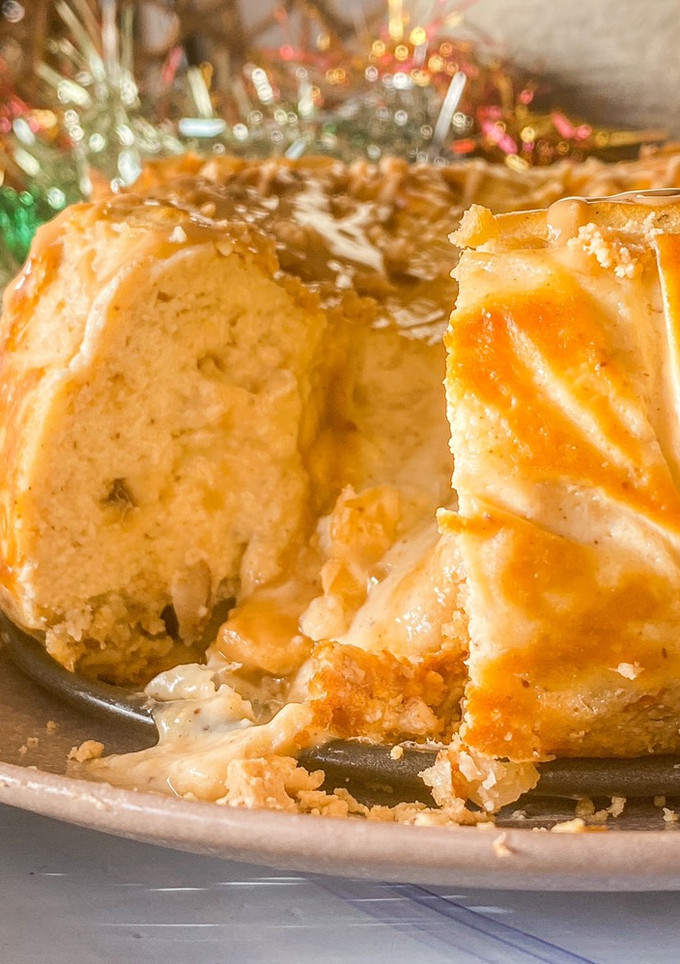 Una foto de Cheesecake de turrón