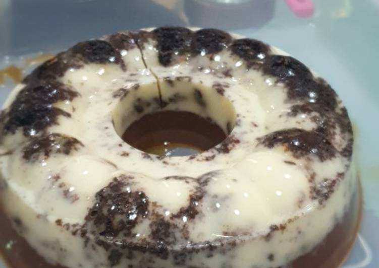 Bagaimana Membuat Pudding Oreo Coffee Anti Gagal