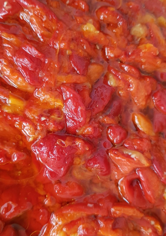 Una foto de Ensalada de pimientos asados