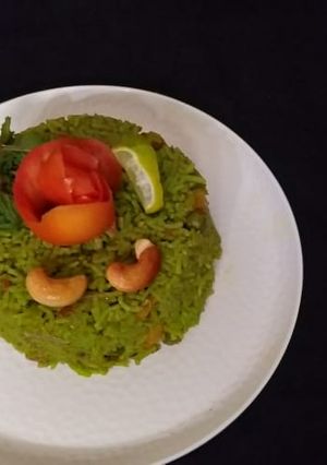 A picture of Mint pulao.
